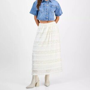 AND NOW THIS RUFFLED LACE MAXI SKIRT NWT SIZE M